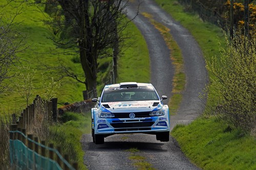 blue rally car mcgrady insurance ni rally